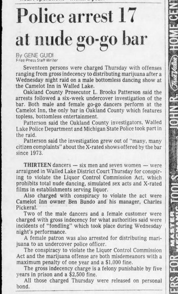 Mr. Bs Camelot Inn (Maple Lanes, Shadow Fax, Olde World Market) - May 26 1978 Article